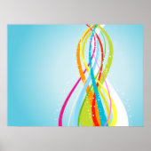 Lijnen van regenboogkleuren poster (Voorkant)