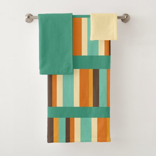 Lijnen van stripteasdoekset bad handdoek (Insitu)