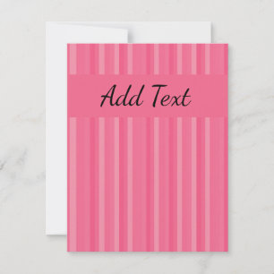 Lijnen van tinten roze notitiekaartje