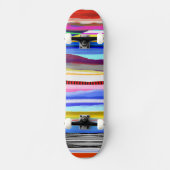 Lijnen verbluffend 70's  skateboard surf stijl (Voorkant)