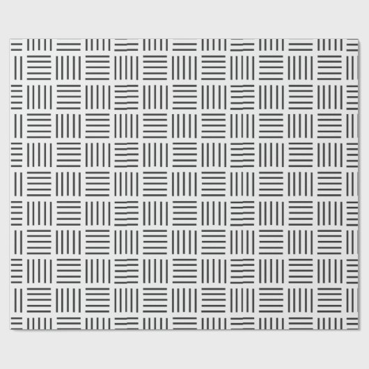 Lijnen vierkant cadeaupapier (Vlak)