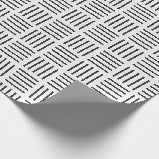 Lijnen vierkant cadeaupapier (Hoek)