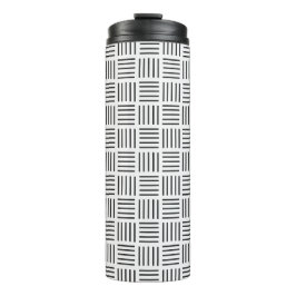 Lijnen vierkant thermosbeker