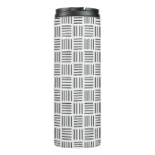 Lijnen vierkant thermosbeker (Achterkant)