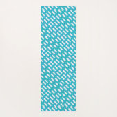 Lijnen Witte Marine Minimale Patroon Yogamat (Achterkant)