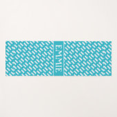 Lijnen Witte Marine Minimale Patroon Yogamat (Voorkant (horizontaal))