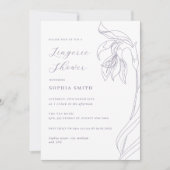 Lijnenbloem Lavendel Ondergoed Bruidsmeisjes Uitno Kaart (Voorkant)