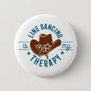 Lijnendansen Is Mijn Therapie Grappige Dans Ronde Button 5,7 Cm