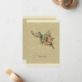 lijnenvogels Dank je wel Notitiekaartje (Voorkant / Achterkant in situ)