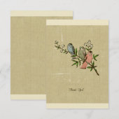 lijnenvogels Dank je wel Notitiekaartje (Voorkant / Achterkant)