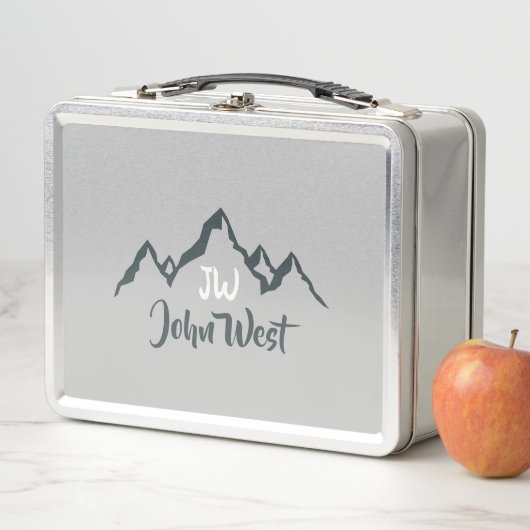 Lijngetrokken monogram voor berggebied, op maat (In situ)