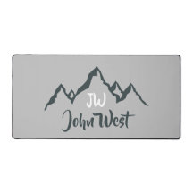 Lijngetrokken monogram voor berggebied, op maat