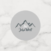 Lijngetrokken monogram voor berggebied, op maat confetti (Kleine voorkant)