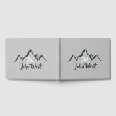 Lijngetrokken monogram voor berggebied, op maat gastenboek (Volledig)