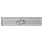 Lijngetrokken monogram voor berggebied, op maat naambordje (Voorkant)