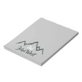 Lijngetrokken monogram voor berggebied, op maat notitieblok (Linkerzijde)