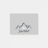 Lijngetrokken monogram voor berggebied, op maat post-it® notes (Voorkant)