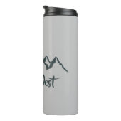 Lijngetrokken monogram voor berggebied, op maat thermosbeker (Geroteerd rechts)