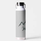 Lijngetrokken monogram voor berggebied, op maat waterfles (Voorkant)