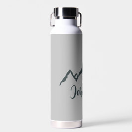 Lijngetrokken monogram voor berggebied, op maat waterfles