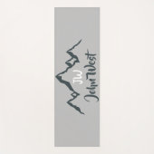 Lijngetrokken monogram voor berggebied, op maat yogamat (Voorkant)