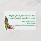 Lijngroenten vegan chef catering visitekaartjes (Achterkant)