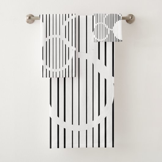 Lijnhexagons Bad Handdoek (Insitu)