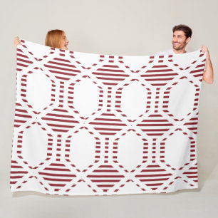Lijnhexagons Fleece Deken
