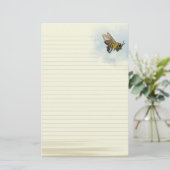 Lijnhoningbijen Briefpapier (Staand voorkant)