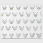 Lijnhoofd Egyptische kat - Kies achtergrondkleur Cadeaupapier (Vlak)