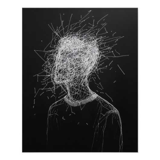 Lijnhoofd Scheur omhoog Poster (Voorkant)