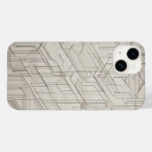 Lijnillustraties snijdende rechthoeken Case-Mate iPhone case (Achterkant (horizontaal))