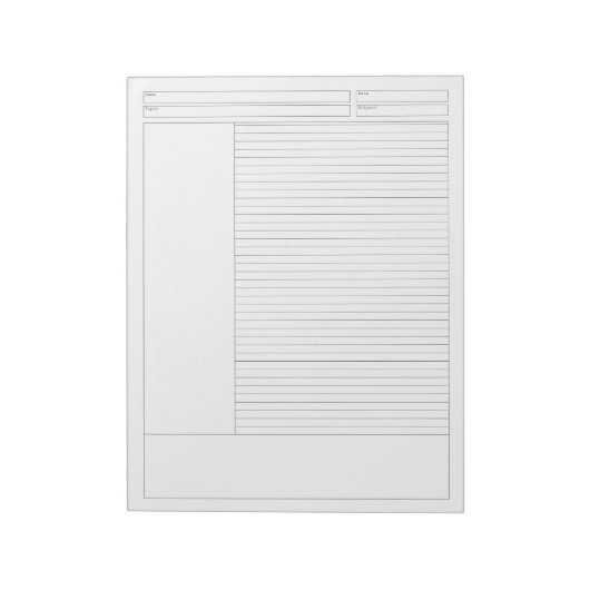 Lijnkaart voor school/project notitieblok (Linkerzijde)