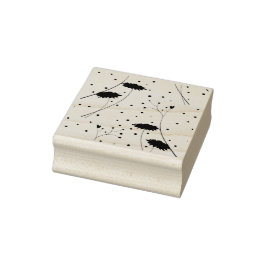 Lijnkunst, Dark Grey Wood Art Stamp Rubberstempel