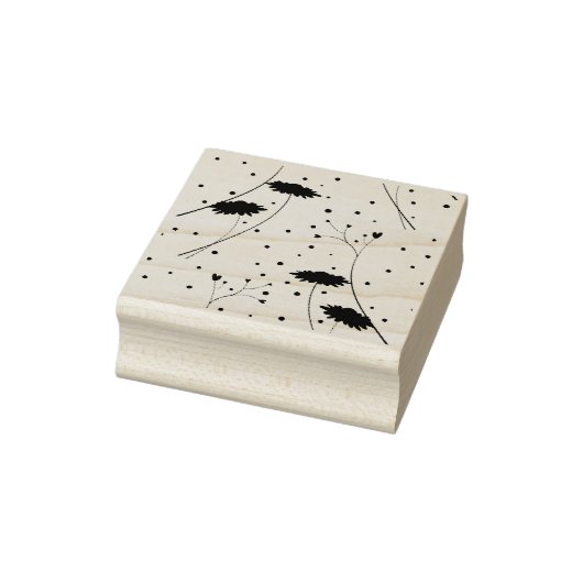 Lijnkunst, Dark Grey Wood Art Stamp Rubberstempel (Stempel)