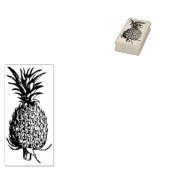 Lijnkunst Fruit Illustratie - Ananas Rubberstempel (Gestempeld)