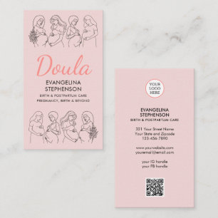 Lijnkunst Geboorte Postpartum Professionele Doula Visitekaartje