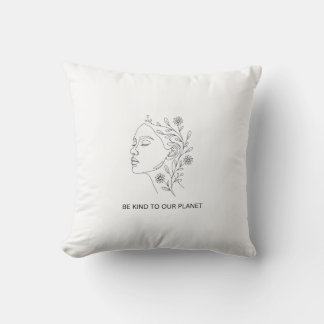 Lijnkunst Gezicht Botanische Vriendelijkheid Milie Kussen