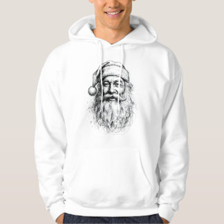 Lijnkunst Kerstman Hoodie