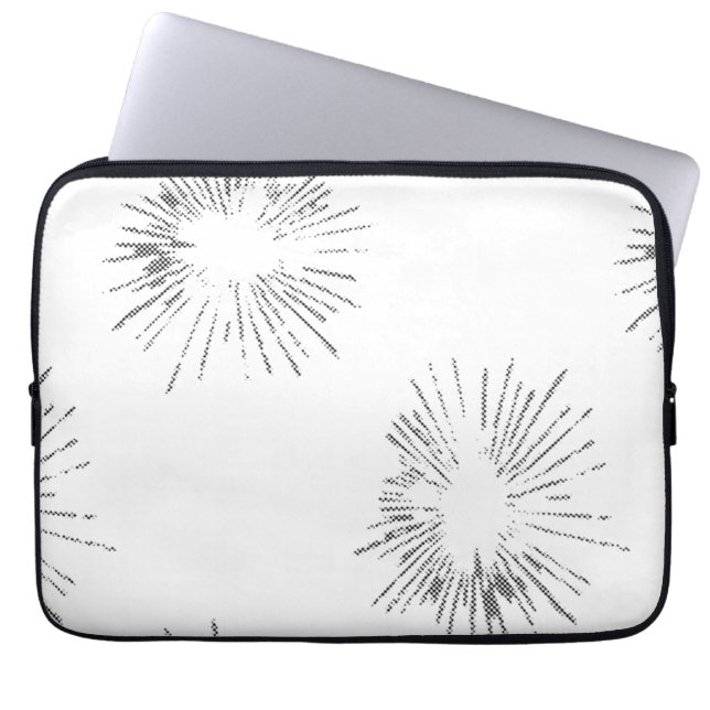 Lijnkunst, lichtgrijs, Geyser Electronics Bag Laptop Sleeve (Voorkant)