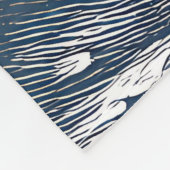 Lijnkunst Oceaangolf Monochroom Stroom Fleece Deken (Hoek)