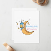 Lijnkunst Ramadan mubarak, Ramadan mubarak Notitiekaartje (Voorkant / Achterkant in situ)