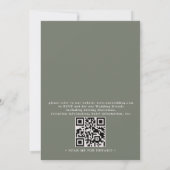 Lijnkunst Rustieke Schuur Salie Groene QR Code Tro Kaart (Achterkant)