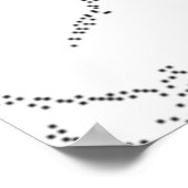 lijnkunst, sneeuwverschuiving, Vista White Pedesta Poster (Hoek)