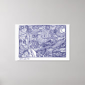 lijnkunst-Sterrennacht Canvas Afdruk (Voorkant)