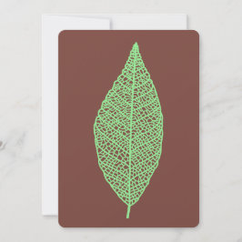Lijnkunst van blad skelet bruin en groen vlakke ka