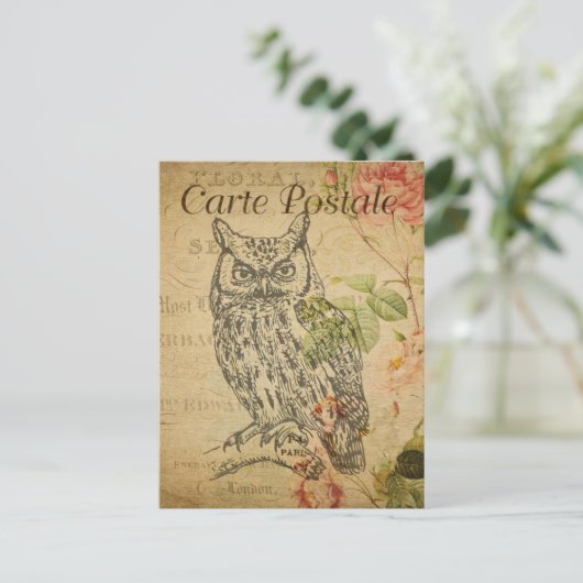  lijnkunst van een Franse Briefkaart van struikgew (Staand voorkant)