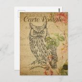  lijnkunst van een Franse Briefkaart van struikgew (Voorkant / Achterkant)