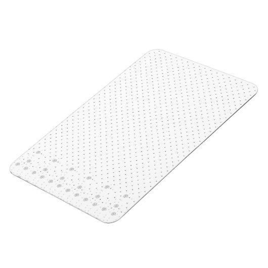 Lijnkunst, wit Lila Magneet (Linkerzijde)