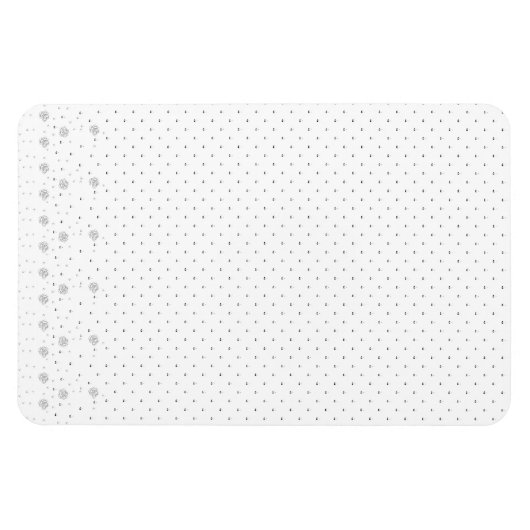 Lijnkunst, wit Lila Magneet (Horizontaal)